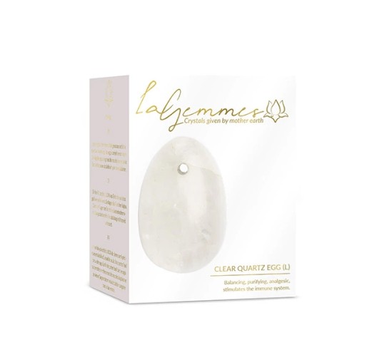 Kulka gejszy - La Gemmes Yoni Egg Clear Quartz L